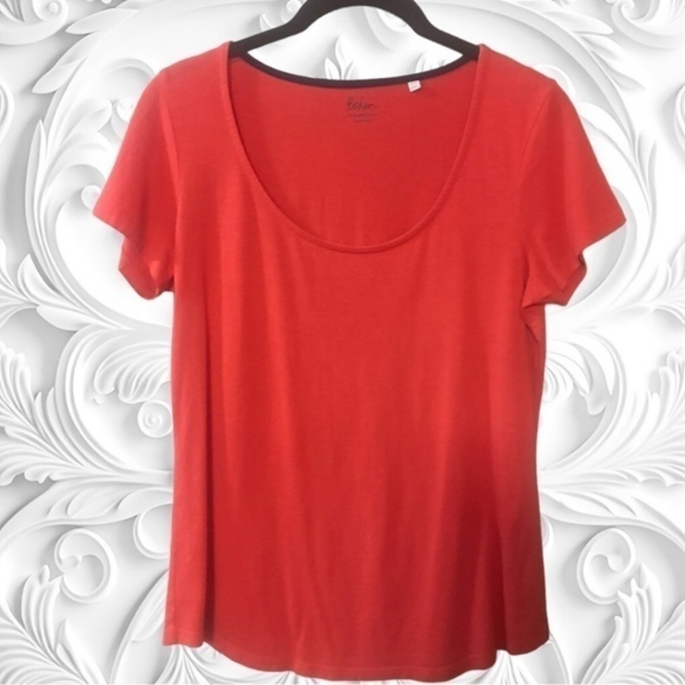 Boden Orange Fitted Short Sleeve T-shirt US Size 8UK Size 12